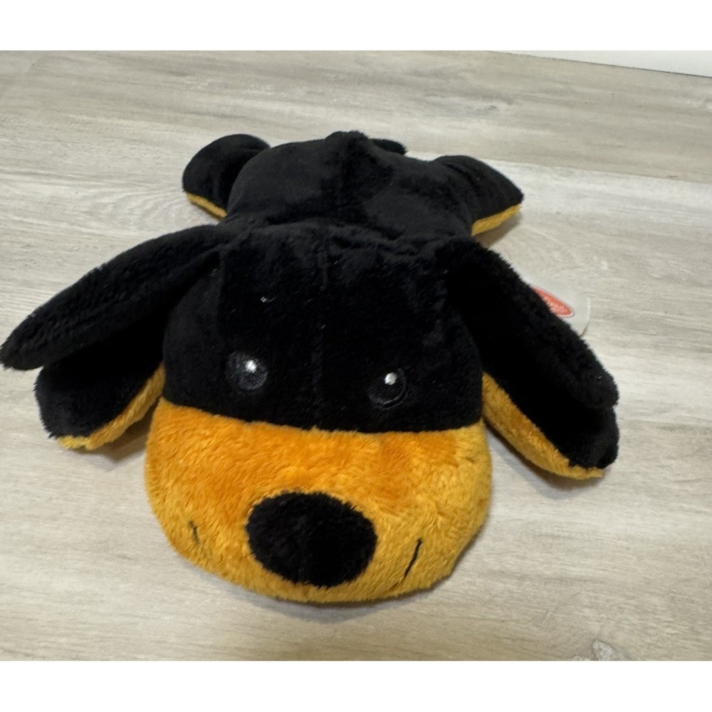 Melissa & Doug Plush Dog Puppy Black Brown Floppy Stuffed Animal Lovey Toy